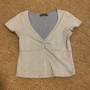 blue brandy melville v neck